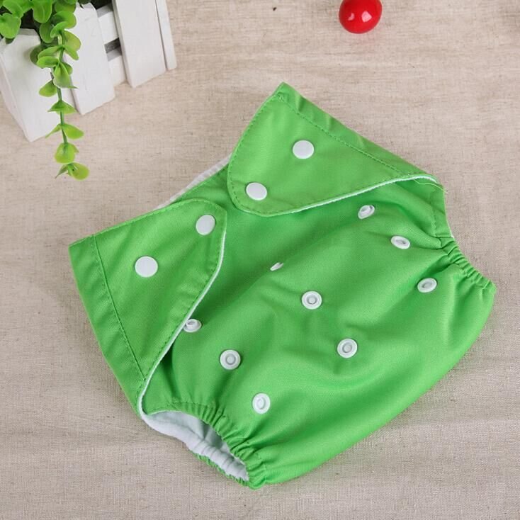 Baby's Solid Color Button Up Diaper