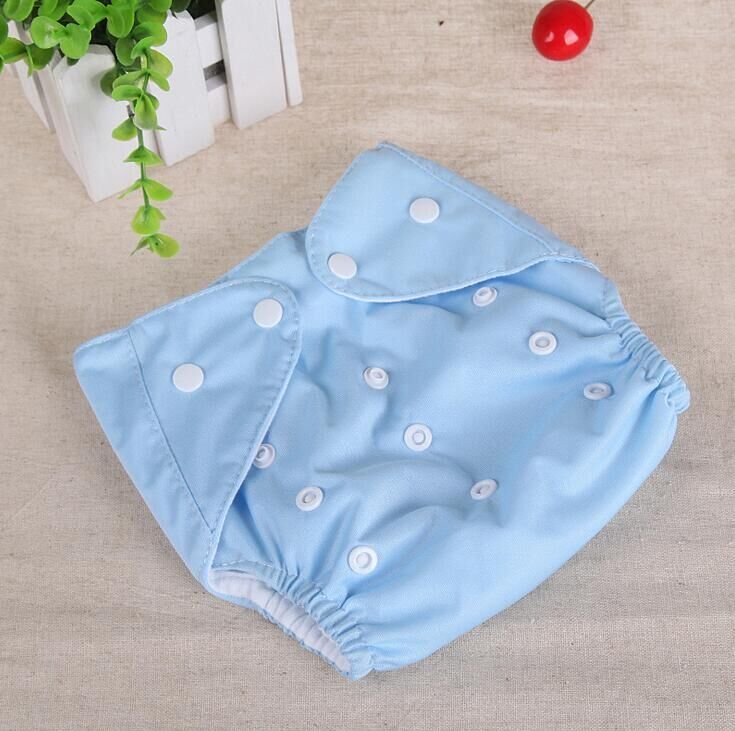 Baby's Solid Color Button Up Diaper